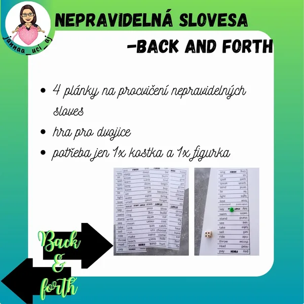AJ -Nepravidelná slovesa - Back and forth 1