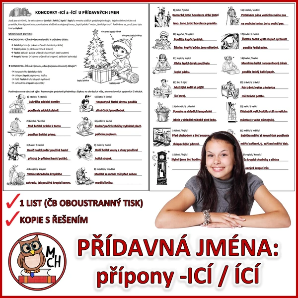PŘÍDAVNÁ JMÉNA: přípony -ICÍ / -ÍCÍ 1