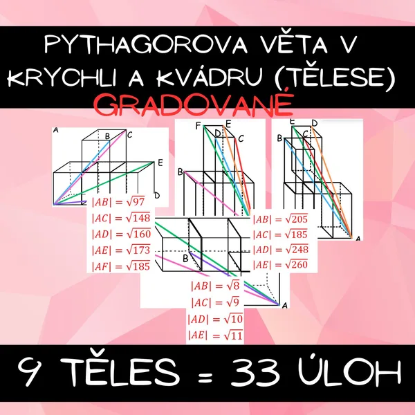 Pythagorova věta v krychli a kvádru (tělese) 1
