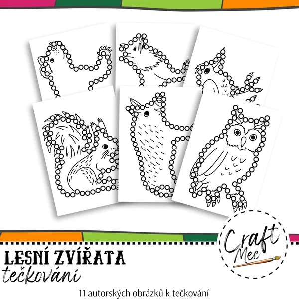 LESNÍ ZVÍŘATA - TEČKOVÁNÍ 1