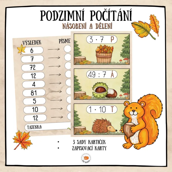 Násobení a dělení - Podzimní počítání 1
