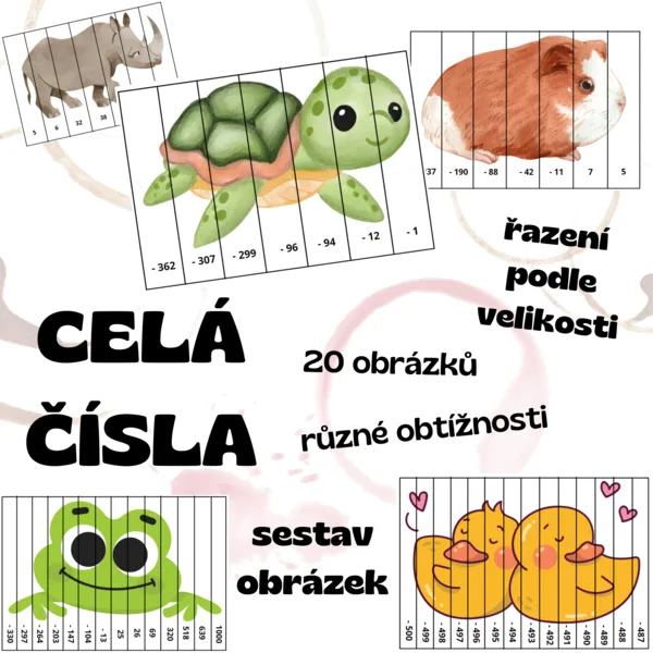 CELÁ ČÍSLA - řazení a porovnávání čísel 1