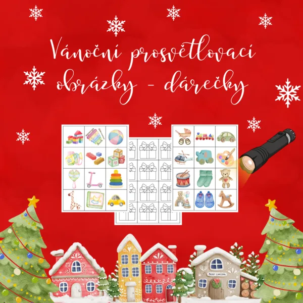 Vánoční prosvětlovací obrázky - dárečky 1
