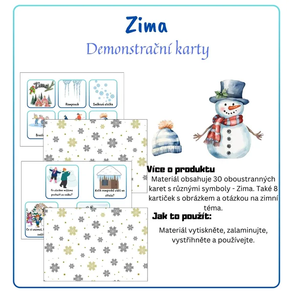 Zima - Demonstrační karty 1