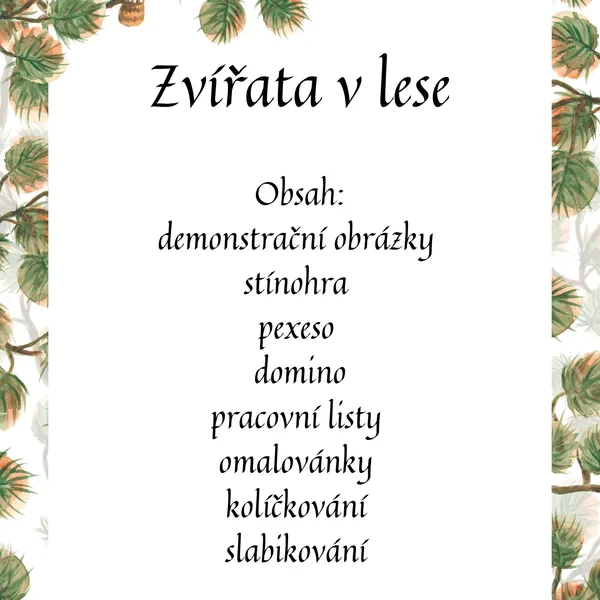 Zvířata v lese  1