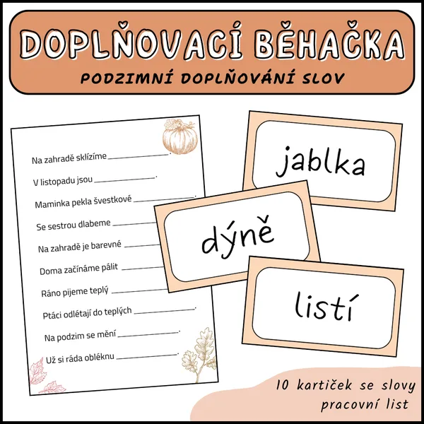 Podzimní běhací doplňovací diktát 1