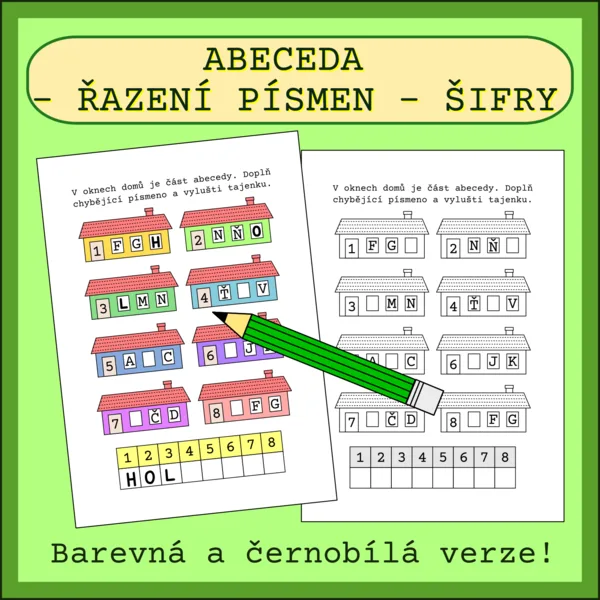 ABECEDA - ŘAZENÍ PÍSMEN - ŠIFRY 1