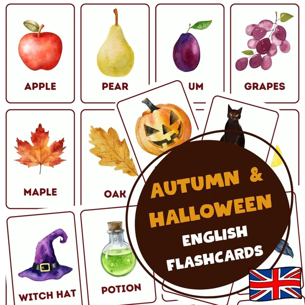AUTUMN AND HALLOWEEN | English flashcards | Anglické obrázkové kartičky 1