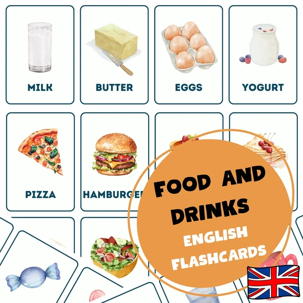 FOOD AND DRINKS | English flashcards | Anglické obrázkové kartičky 1