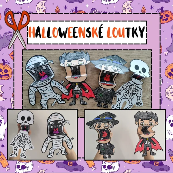 HALLOWEENSKÉ papírové loutky 1