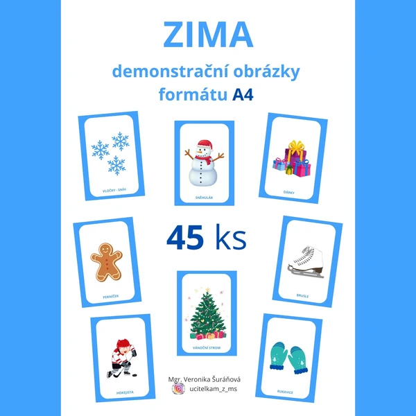 ZIMA - demonstrační obrázky (45 ks) 1