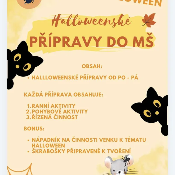 Halloween přípravy do MŠ 1