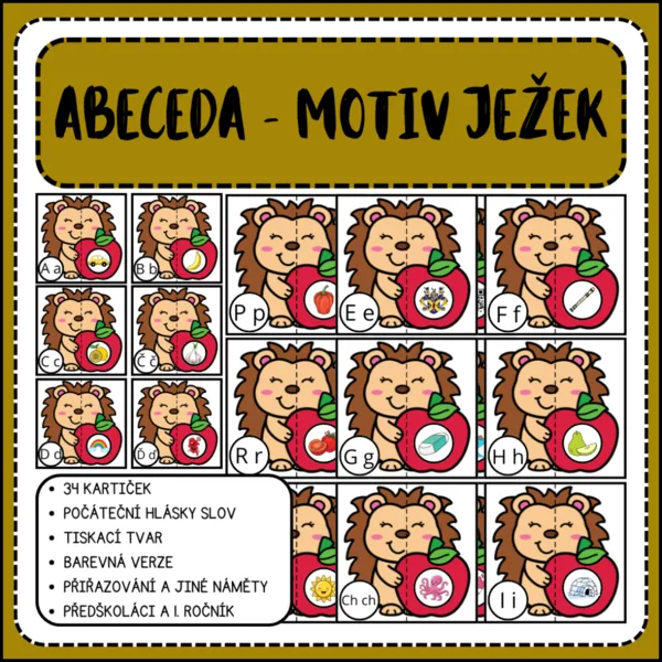 Abeceda - motiv ježek 1