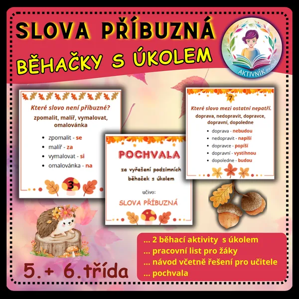 Slova příbuzná - běhačky s úkolem 1
