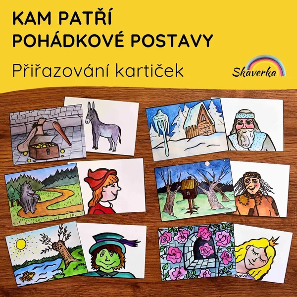 Kam patří pohádkové postavy /karty/ 1