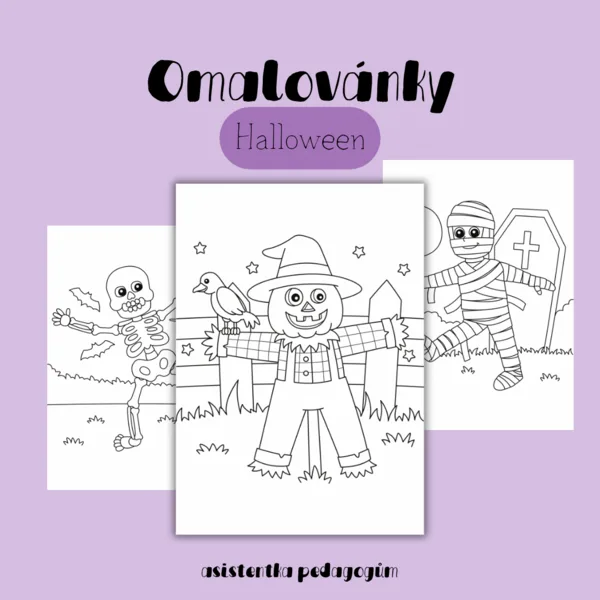 Halloween - omalovánky  1