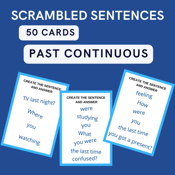 PAST CONTINUOUS SCRAMBLED SENTENCES 1