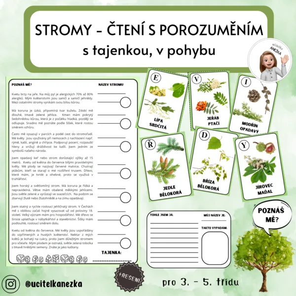 STROMY - ČTENÍ S POROZUMĚNÍM (3. - 5. třída) 1