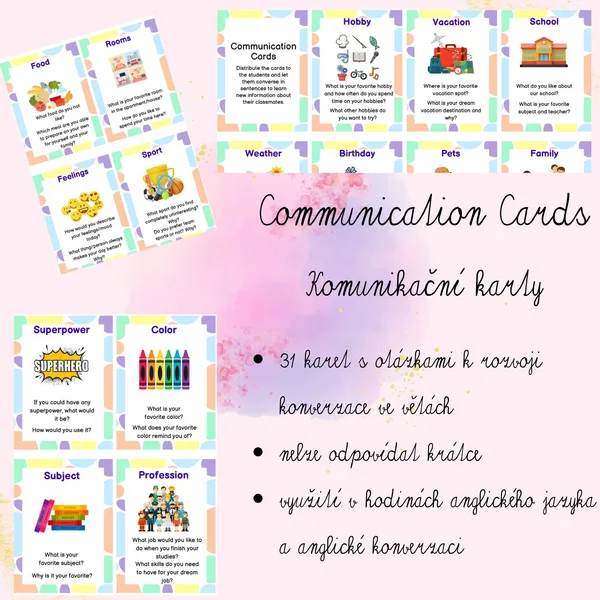 Communication Cards (Konverzační karty) 1