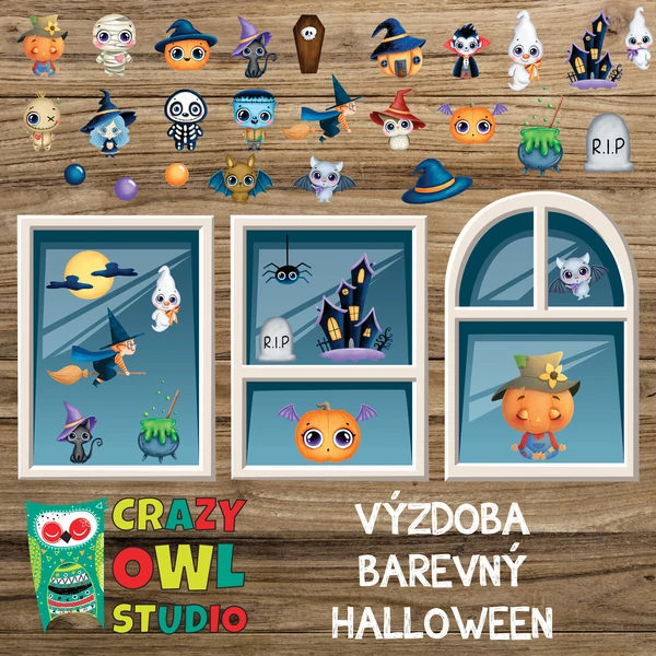 VÝZDOBA - Barevný HALLOWEEN 1