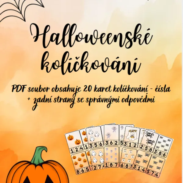Halloweenské kolíčkování - čísla 1