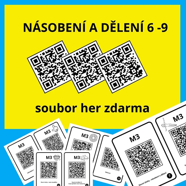 NÁSOBENÍ A DĚLENÍ 6 -9 - SOUBOR HER - QR KÓDY 1