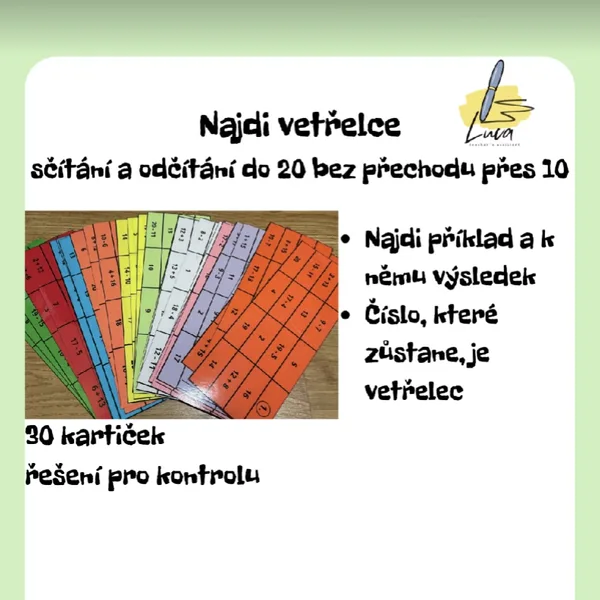 Najdi vetřelce - sčítání a odčítání do 20 bez přechodu přes 10 1