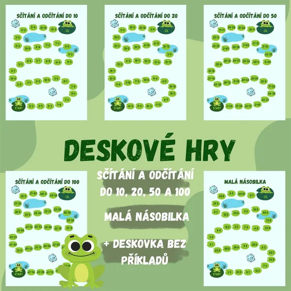 Deskovky - Sčítání, odčítání a malá násobilka 1