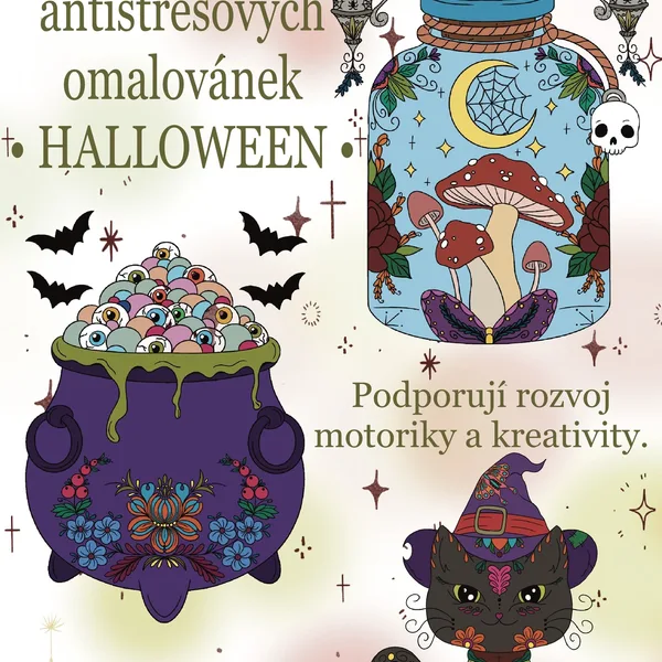 Halloween - Antistresové omalovánky  1