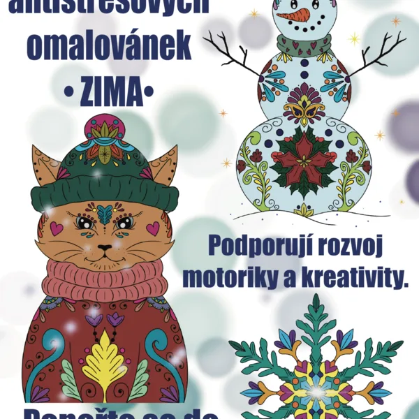 Zima - Antistresové omalovánky  1