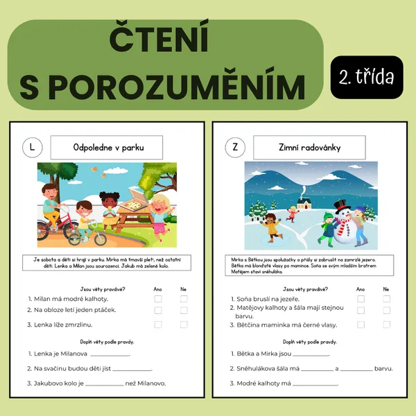Čtení s porozuměním - Roční období 1