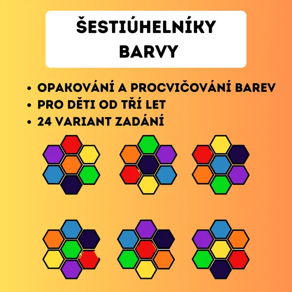Šestiúhelníky - barvy 1
