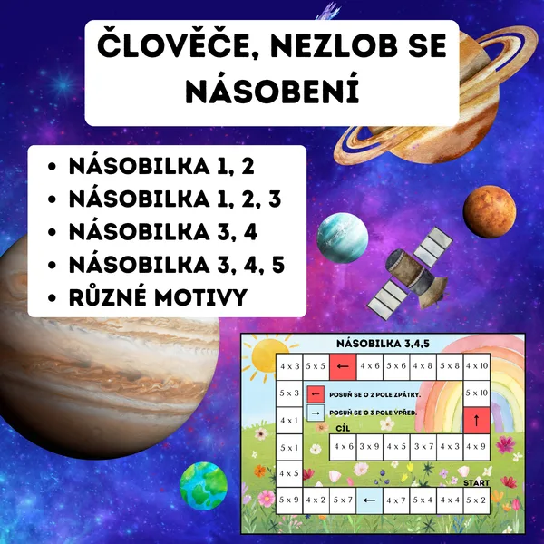 Člověče, nezlob se - násobilka do 5 1