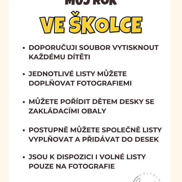 Můj rok ve školce 1