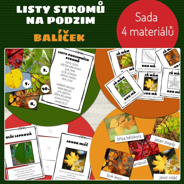 Listy stromů na podzim - BALÍČEK 1