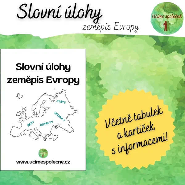 Slovní úlohy – zeměpis Evropy 1