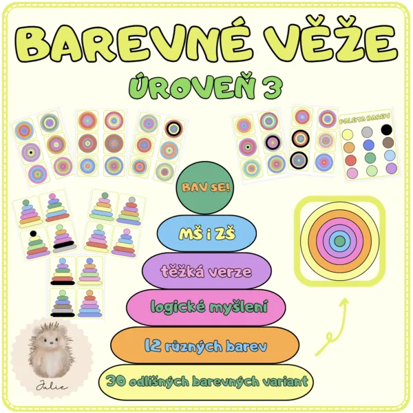 BAREVNÉ VĚŽE - úroveň 3 1