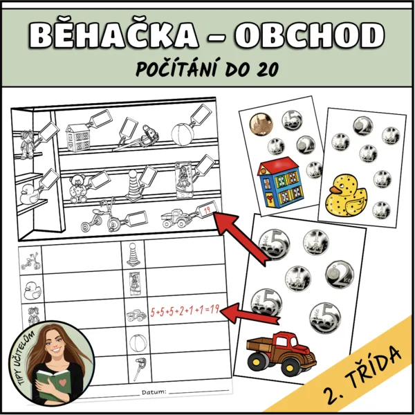 Běhačka - obchod, počítání do 20 1