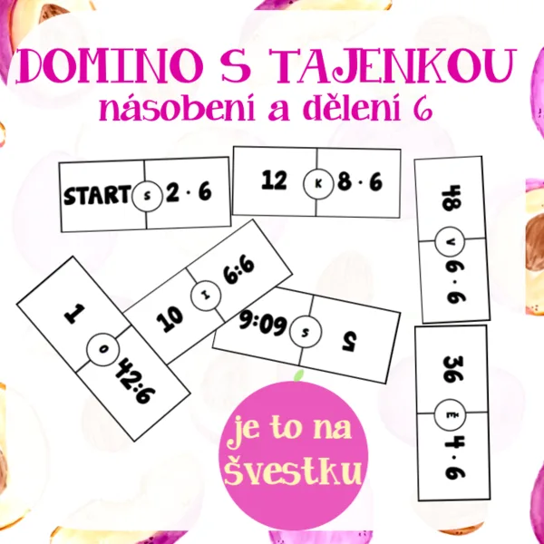 Domino s tajenkou - násobilka 6 1