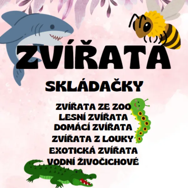 ZVÍŘATA skládačky 1