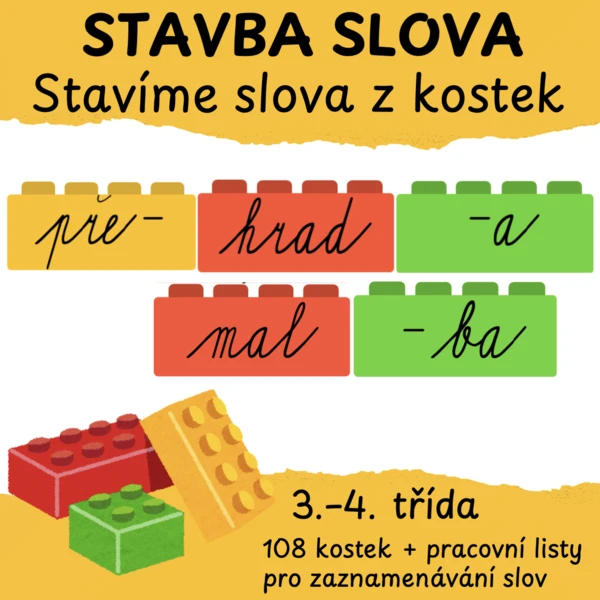 Stavba slova - stavíme slova z kostek 1