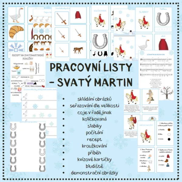 SVATÝ MARTIN - pracovní listy 1