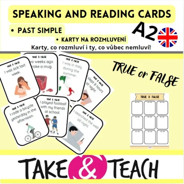 SPEAKING AND READING CARDS - PAST SIMPLE - TRUE or FALSE 1