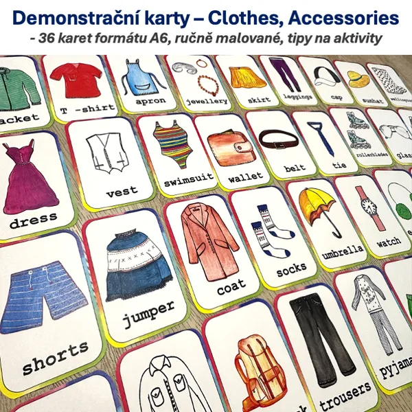 Demonstrační karty - Clothes, accessories 1