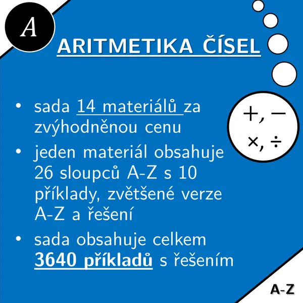 Aritmetika | matematika | zvýhodněná sada 1