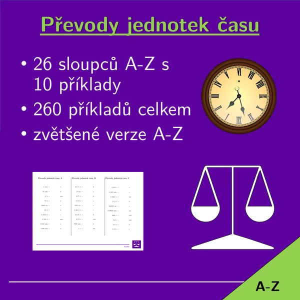 Převody jednotek času | matematika, fyzika | 26 sloupců 1