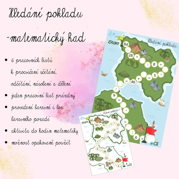 Hledání pokladu - matematický had 1