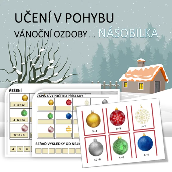 UČENÍ V POHYBU - VÁNOČNÍ OZDOBY (NÁSOBILKA) 1