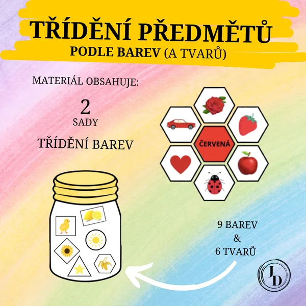 Třídění předmětů podle barev 1