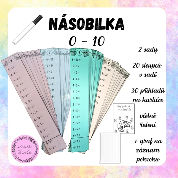 Sloupečky na násobilku 0-10 1